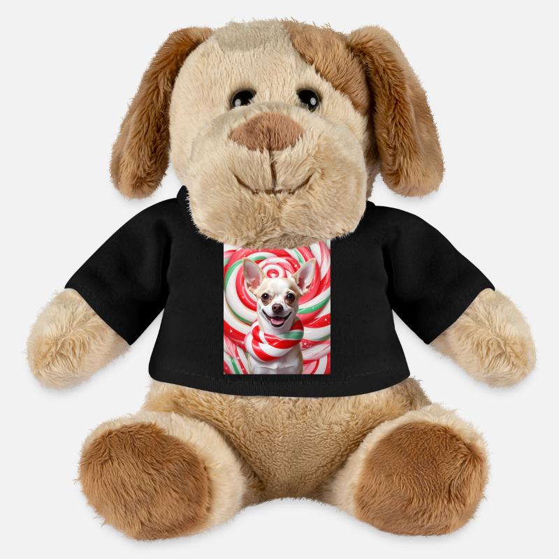 Candy Dog im Peppermix-Hintergrund - MiniFeet® Hund Helge - Schwarz