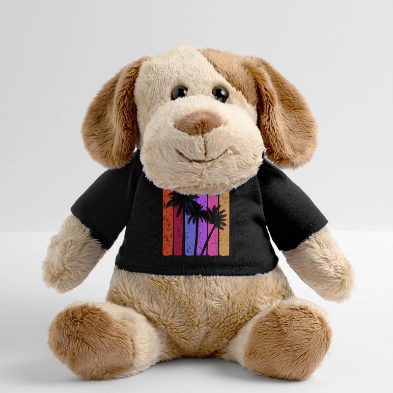 Rayures tropicales coucher de soleil Chien en peluche Helge MiniFeet®
