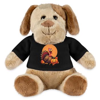 Thanksgiving Lustiger Thanksgiving Truthahn - MiniFeet® Hund Helge - Schwarz - Vorne