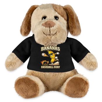 Lets Go Bananas Fastball Fury Baseball Design - MiniFeet® Dog Helge - black - Front