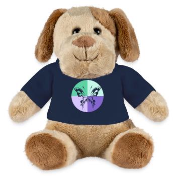 Butterfly Quartet Green Purple - MiniFeet® Dog Helge - french navy - Front