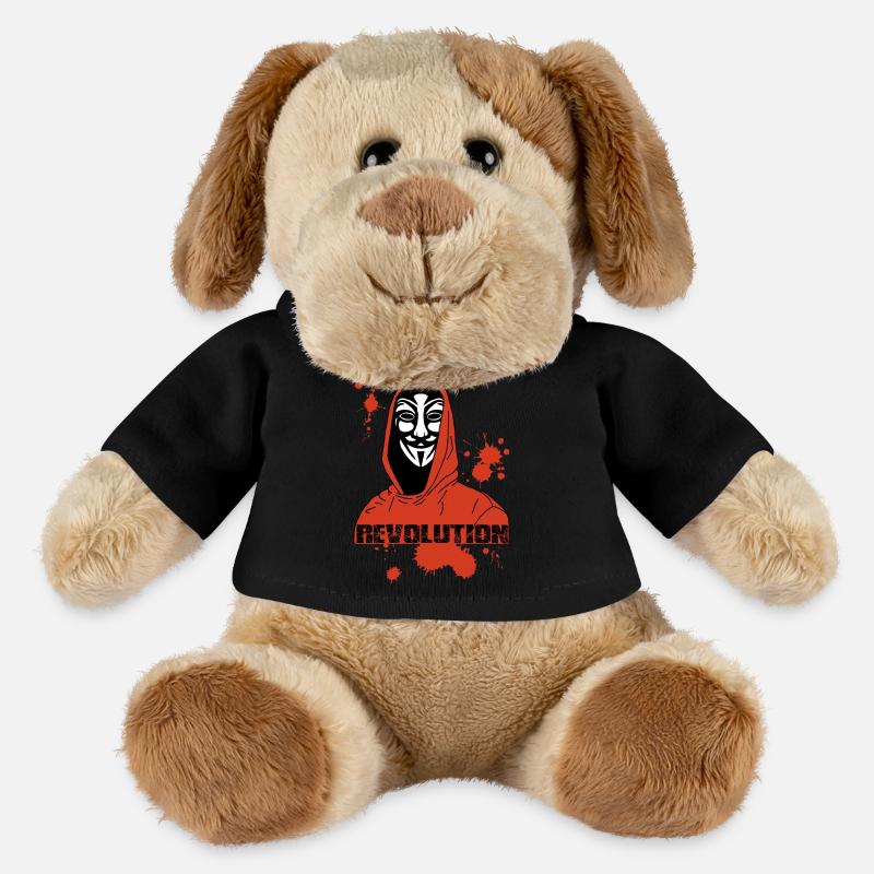 Anonymous und die Rote Revolution - MiniFeet® Hund Helge - Schwarz