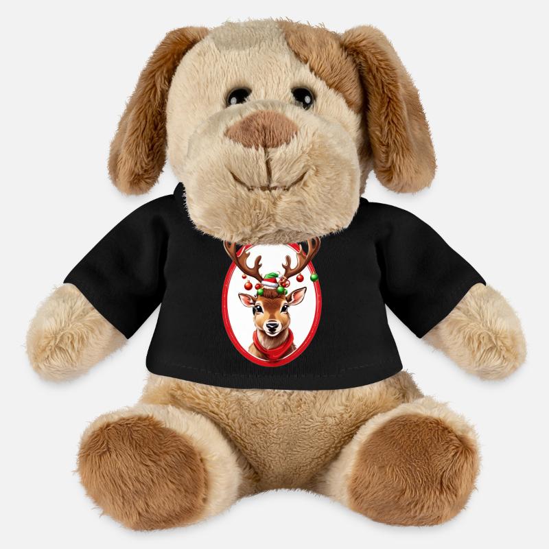 Rentier mit Weihnachtskugeln - MiniFeet® Hund Helge - Schwarz