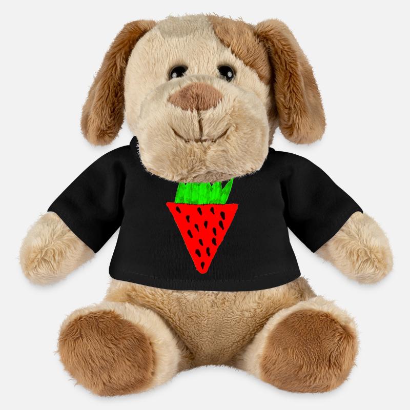 Nette Erdbeere - MiniFeet® Hund Helge - Schwarz