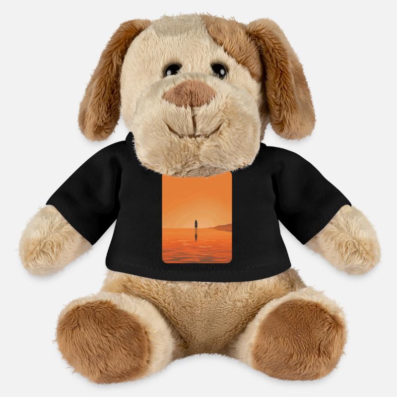 silhouette de coucher de soleil - Chien en peluche Helge MiniFeet® - noir