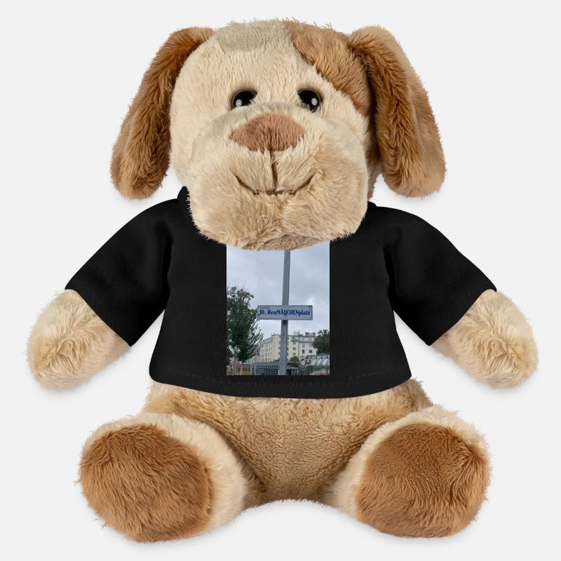 ReuMÄDCHENplatz - Chien en peluche Helge MiniFeet® - noir