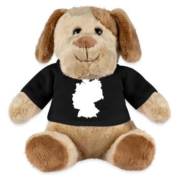 Silhouette des cartes de l’Allemagne - Chien en peluche Helge MiniFeet® - noir - Devant