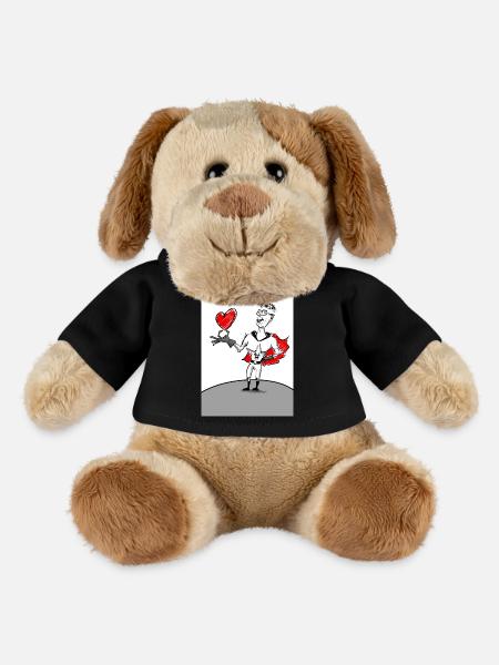 Heart Hero: Superhero with Heart - MiniFeet® Dog Helge - black