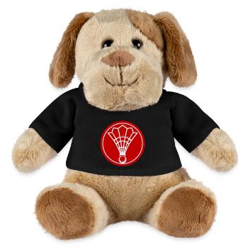 Badminton Symbol Mannschaft - MiniFeet® Hund Helge - Schwarz - Vorne