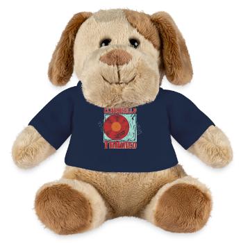 Tourne-disque vintage de formation classique - Chien en peluche Helge MiniFeet® - bleu marine - Devant