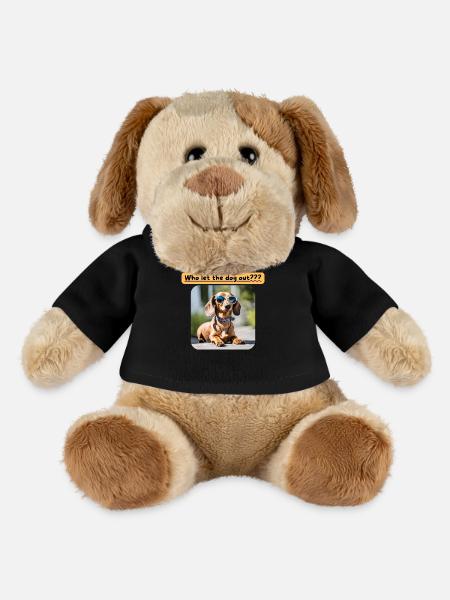 Teckel, Qui a laissé sortir le chien - Chien en peluche Helge MiniFeet® - noir