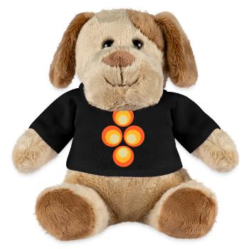 70s Circles Pattern - MiniFeet® Dog Helge - black - Front