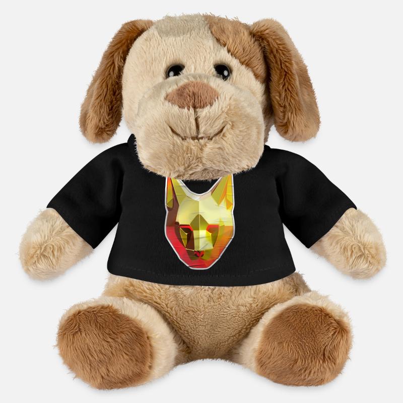 Kattepolygon i guld - MiniFeet®-hunden Helge - sort