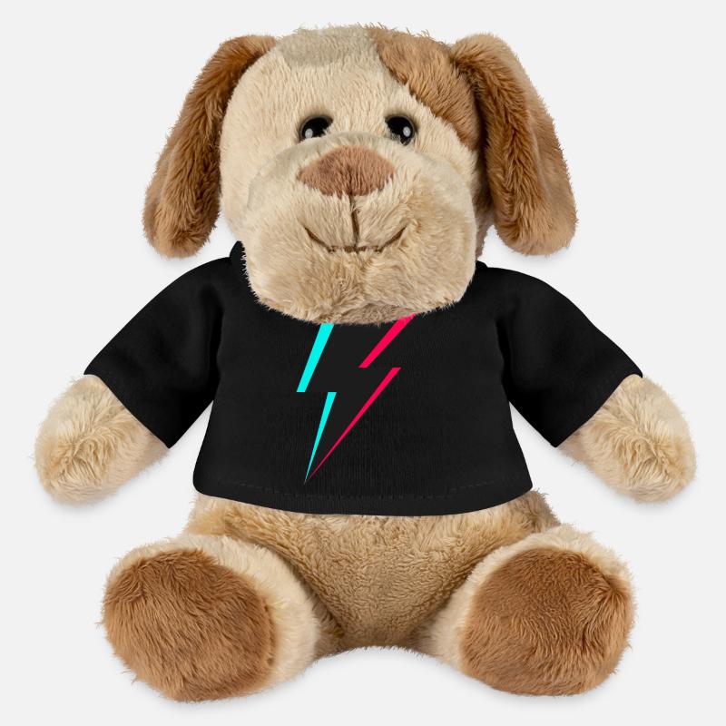 Logo de l’éclair - Chien en peluche Helge MiniFeet® - noir