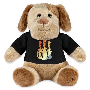 Bowling Grafik Retro Look - MiniFeet® Hund Helge - Schwarz - Vorne