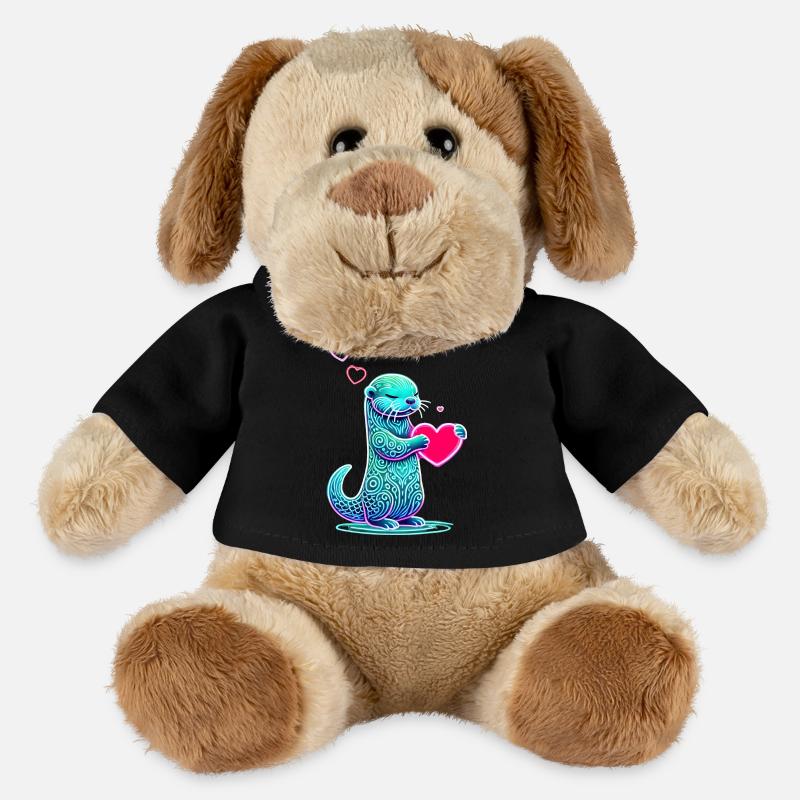 Neon Otter - MiniFeet® Hund Helge - Schwarz