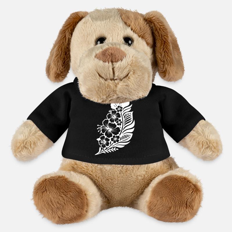 Tropical Floral Pattern for Summer Wear - MiniFeet® Dog Helge - black