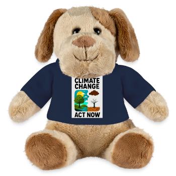 Le changement climatique maintenant - Chien en peluche Helge MiniFeet® - bleu marine - Devant
