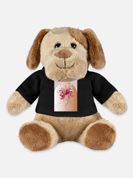 Flower head with butterfly crown - MiniFeet® Dog Helge - black