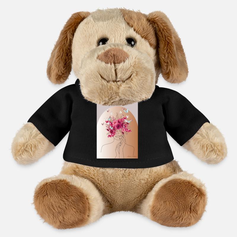 Blütenkopf mit Schmetterlingskrone - MiniFeet® Hund Helge - Schwarz