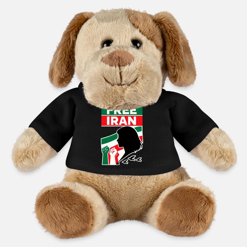 Iran libre - Chien en peluche Helge MiniFeet® - noir