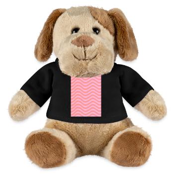 Stripe Wave Pattern - Pink Customizable - MiniFeet® Dog Helge - black - Front