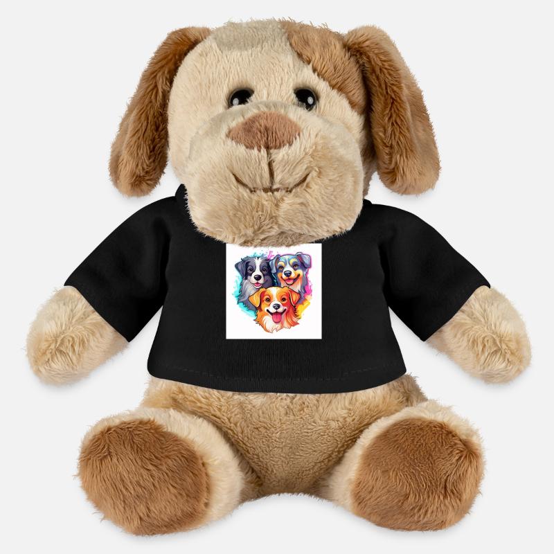 Trois petits chiens - Chien en peluche Helge MiniFeet® - noir