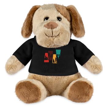Couple marié rétro vintage-idée cadeau mariée - Chien en peluche Helge MiniFeet® - noir - Devant