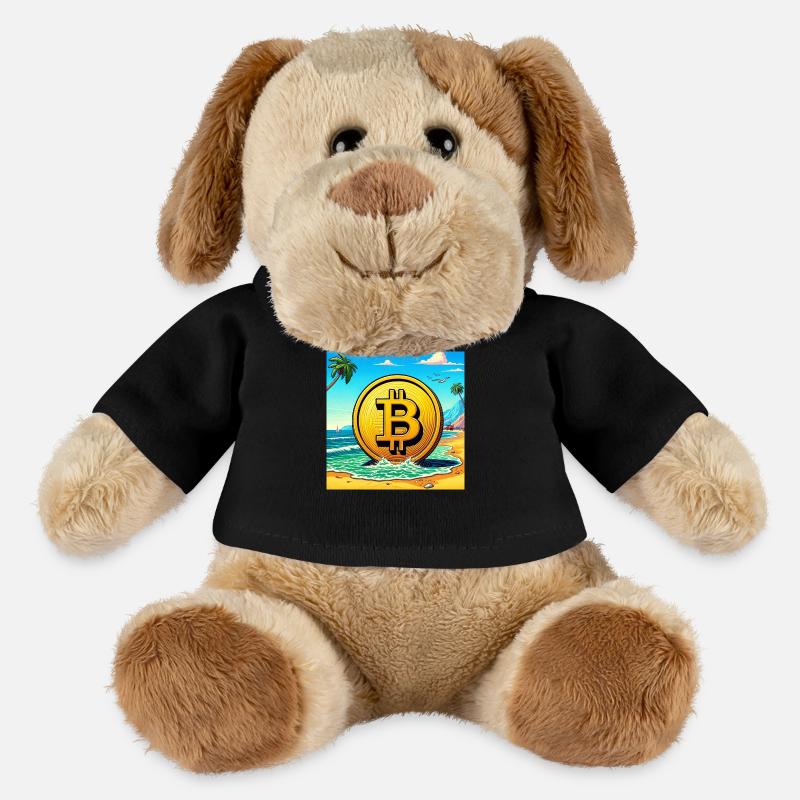 Bitcoin am Strand. - MiniFeet® Hund Helge - Schwarz