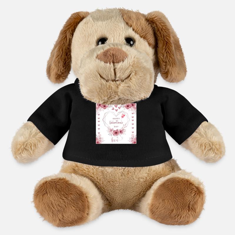 La Saint-Valentin - Chien en peluche Helge MiniFeet® - noir