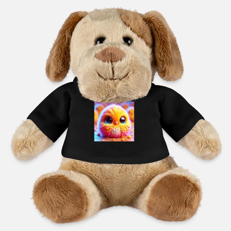 Küken in 3D Hyperrealismus Gelb - MiniFeet® Hund Helge - Schwarz