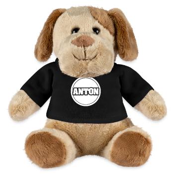 Geschenk für Anton - MiniFeet® Hund Helge - Schwarz - Vorne