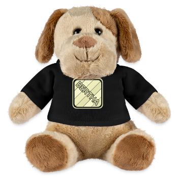 Bertha comme prénom de fille - Chien en peluche Helge MiniFeet® - noir - Devant