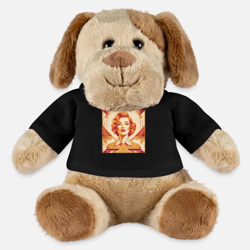 Design rétro - Chien en peluche Helge MiniFeet® - noir