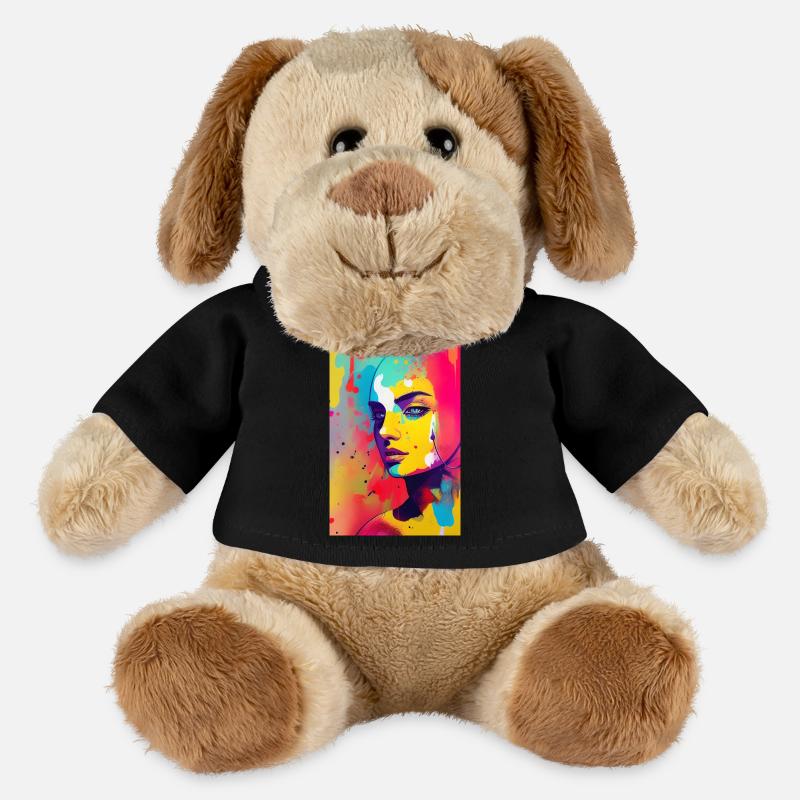 Abstrakte Kunst - MiniFeet® Hund Helge - Schwarz