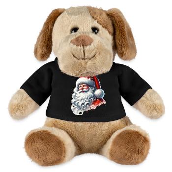 Weihnachtsmann mit strahlendem Lächeln - MiniFeet® Hund Helge - Schwarz - Vorne