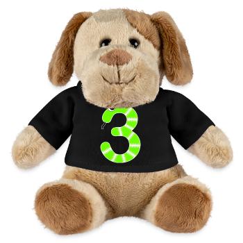 Numéro 3 Snake Kids - Chien en peluche Helge MiniFeet® - noir - Devant