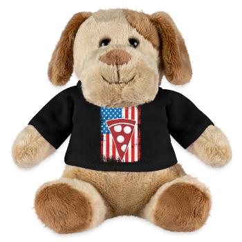 4th of July US Pizza - MiniFeet® Dog Helge - black - Front