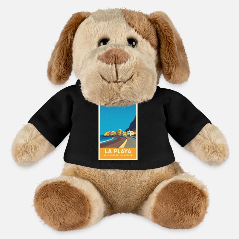 La Playa Poster Valle Gran Rey - MiniFeet® Hund Helge - Schwarz