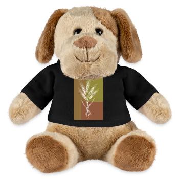 Wheat Ears Line Art – Nature Motif - MiniFeet® Dog Helge - black - Front
