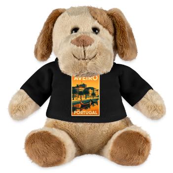Aveiro, Portugal – Affiches de voyage rétro - Chien en peluche Helge MiniFeet® - noir - Devant