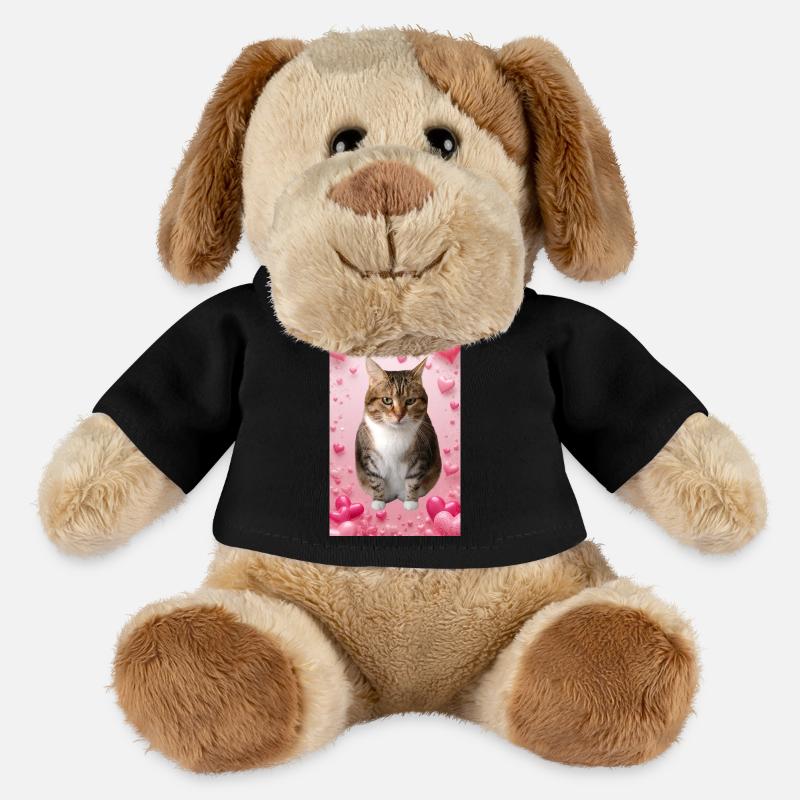 Missty chat avec des coeurs - Chien en peluche Helge MiniFeet® - noir