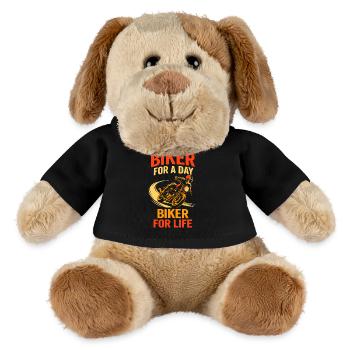 Biker For Life Biker – Motorrad-Leidenschaft - MiniFeet® Hund Helge - Schwarz - Vorne