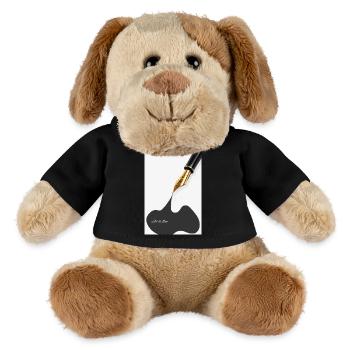 Let it flow Poster Fountain Pen Ink Minimal Art - MiniFeet® Dog Helge - black - Front