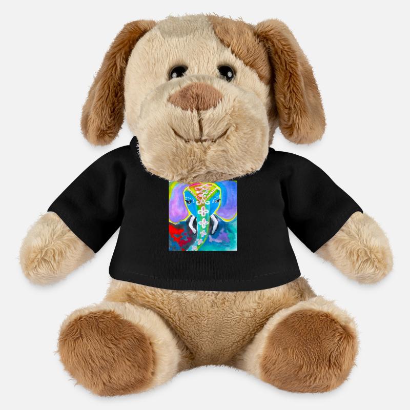 Éléphant - Chien en peluche Helge MiniFeet® - noir
