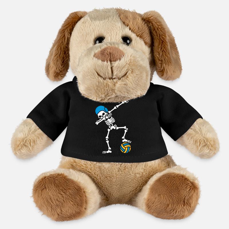 DAB DABBING skeleton Water polo Halloween - MiniFeet® Dog Helge - black