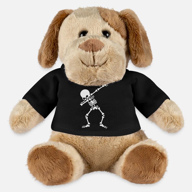 Dabbing Skelett Dab dance Tanz Halloween - MiniFeet® Hund Helge - Schwarz