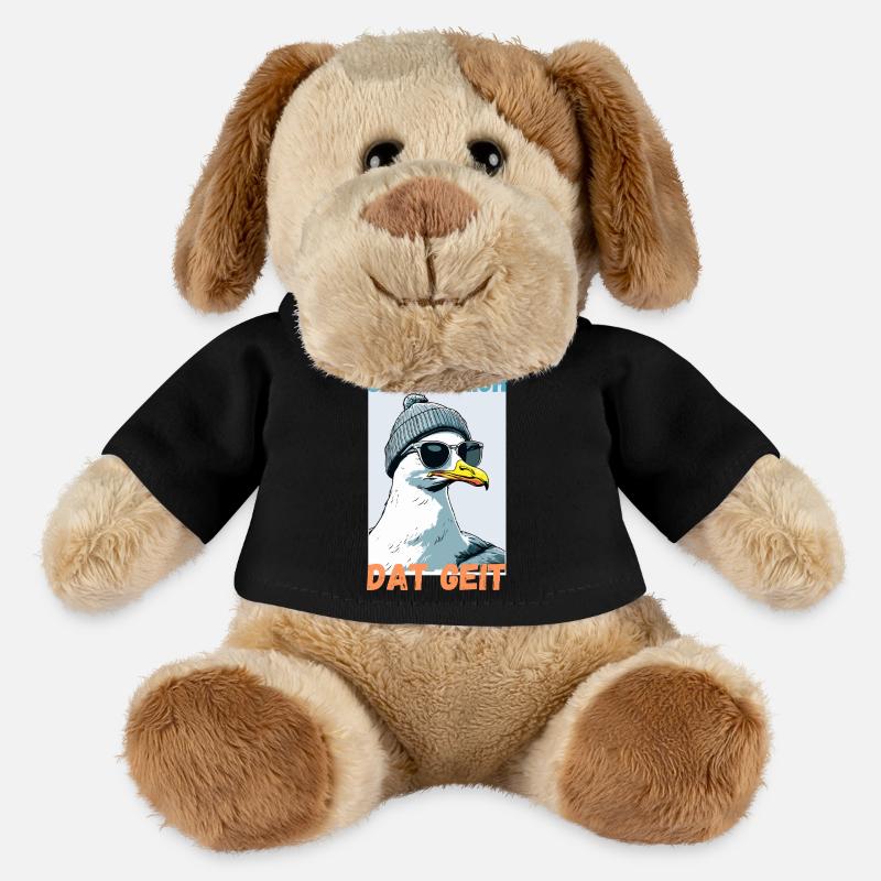Sabbel nich dat geit Hamburg Dialekt Möwe Lustig - MiniFeet® Hund Helge - Schwarz