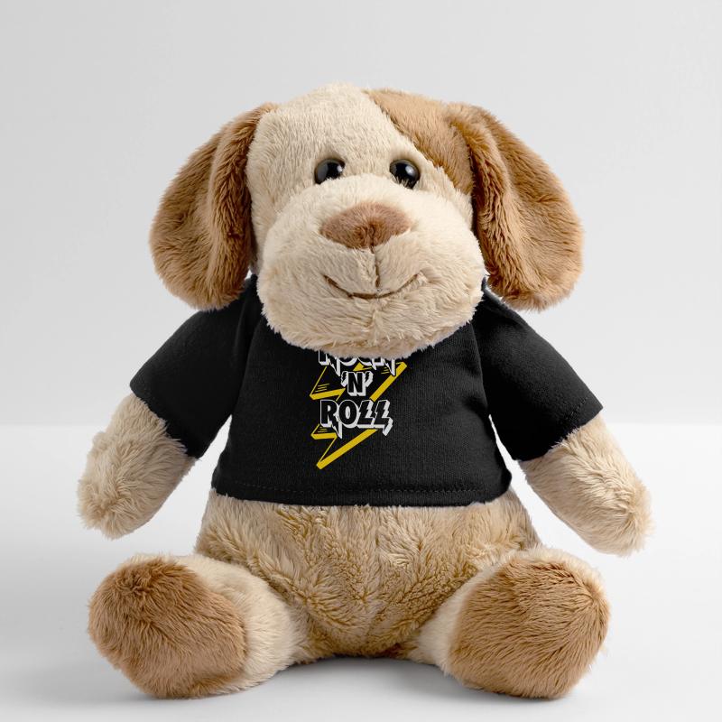 Logo texte rock’n’roll avec éclair Chien en peluche Helge MiniFeet®