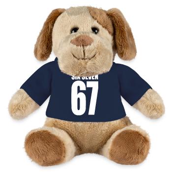 67 - six seven sixseven meme viral - MiniFeet® Hund Helge - French Navy - Vorne